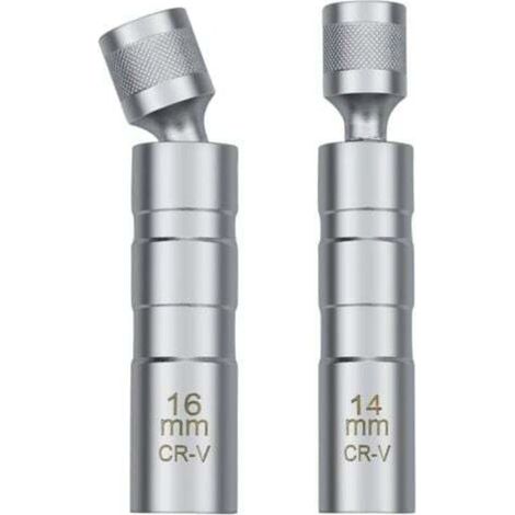 Clé à bougie 14/16 mm, outil universel magnétique pour le retrait des bougies d'allumage, utilisé pour retirer les bougies d'allumage automobiles. (1/4)