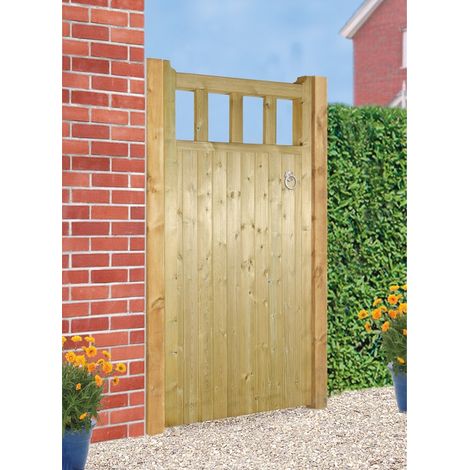 Quorn Tall Single Garden Gate - Pressure Treated Scandinavian Redwood - W750 x H1800 mm