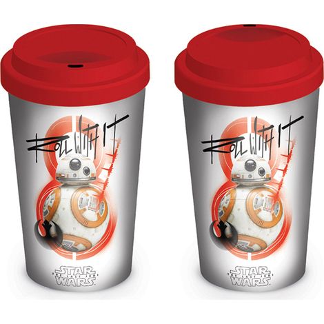 Star wars (episode 8) - taza de viaje bb-8 roll with it