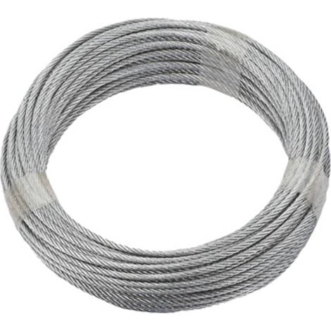 Fune in acciaio galvanizzato zinco (Ø x L) 3 mm x 20 m dörner + helmer 190381 Grigio