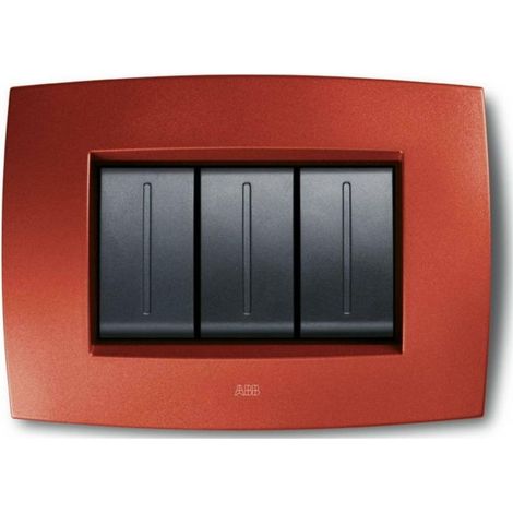 Abb placca smart tecopolimero3 moduli rosso arizona 2cse0323smp
