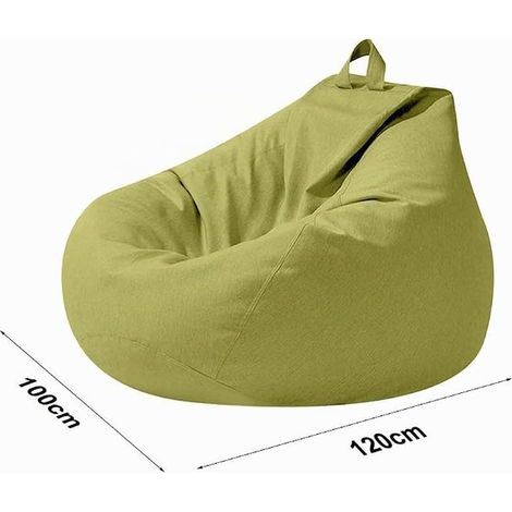 Bean Bag Chair Cover (Fruit Green) Bean Bag for Living Room, Children's Room, Sofa, Outdoor Decoration, 100 x 120 cm (1/4)