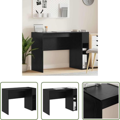 Bureau bois d'ingénierie - Bureau Chêne noir 109 x 50 x 78 cm Bois d'ingénierie (1/5)