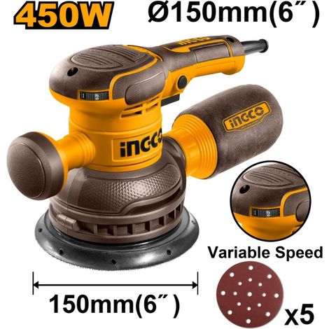 LEVIGATRICE ROTANTE 450W CON 5PZ CARTA ABRASIVA