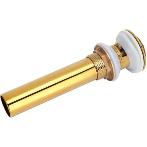 Drain d'évier de salle de bains Bouchon de vidange d'évier doré sans bricolage raccord Petit trou de ceinture rebondissante (1/4)
