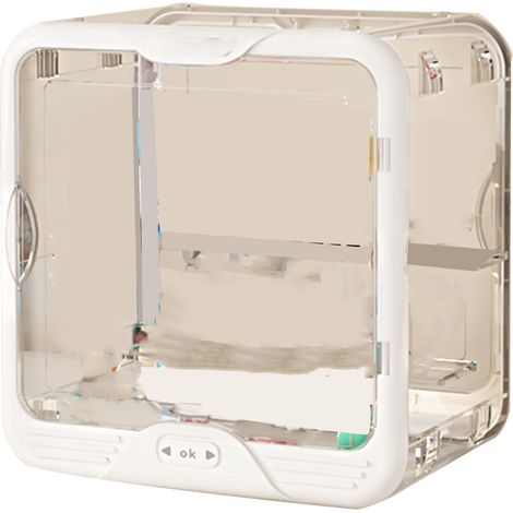 Boîte de Rangement Transparente Empilable pour Figurines - Protection Anti-Poussière en Acrylique, Blanc (1/5)