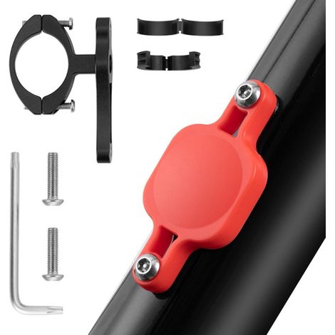 Support vélo antivol compatible AirTags avec vis et outils - Fixation porte-bidon pour AirTags (1/5)