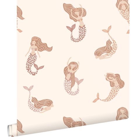papier peint sirènes rose terracotta  - ESTAhome (1/5)
