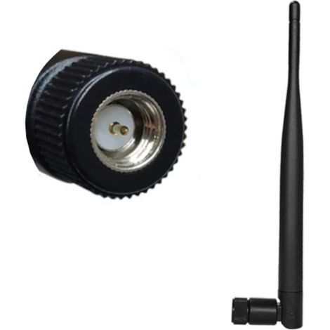 Antenna angolata da 433 MHz con cerniera e connettore SMA V2, guadagno 5 dBi.