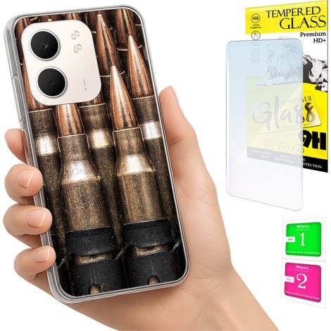 Funda para Oppo A5X Photo con tapa trasera y cristal 9H (1/5)