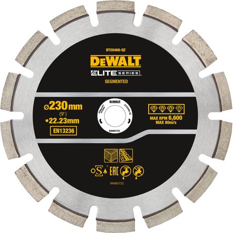 DeWALT - Diamanttrennscheibe für harte Materialien 230x22,23 mm DT20466 (1/3)