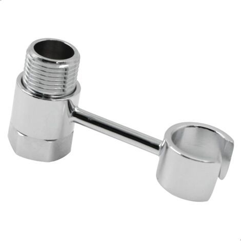Support de pomme de douche 20 mm Écrou de raccordement Porte universelle réglable à 360° Fixation murale pour salle de bain WC à pulvérisation Remplaçable manuellement sans perçage (1/5)