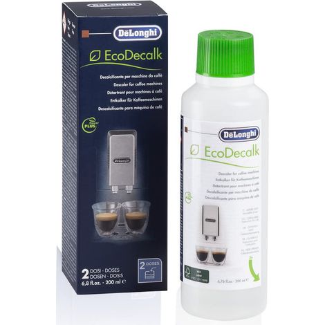 De'Longhi DLSC202 ECODECALK Decalcificante Macchine Caffè Ecologico, Ingredienti da Materie Prime Naturali, 200 ml (1/2)