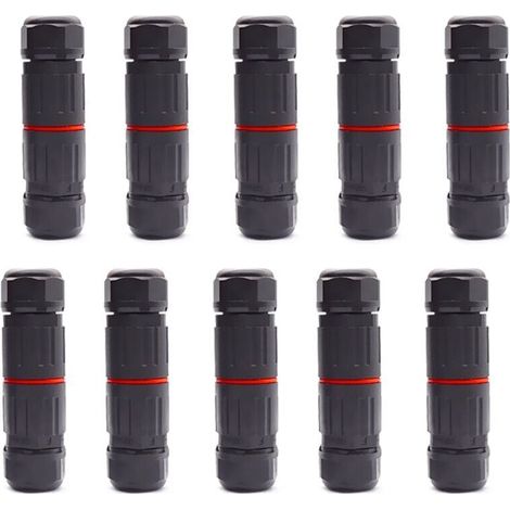 10pcs IP68 waterproof electrical cable connector 3 pin waterproof female plug external socket  waterproof cable connector (1/4)