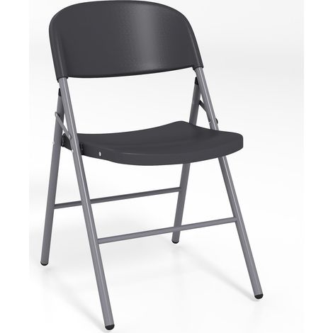 chaises pliantes plastique lot de 6 pliables qualité commerciale robuste léger empilables portables mobilier cadre métal confortable dossier intérie