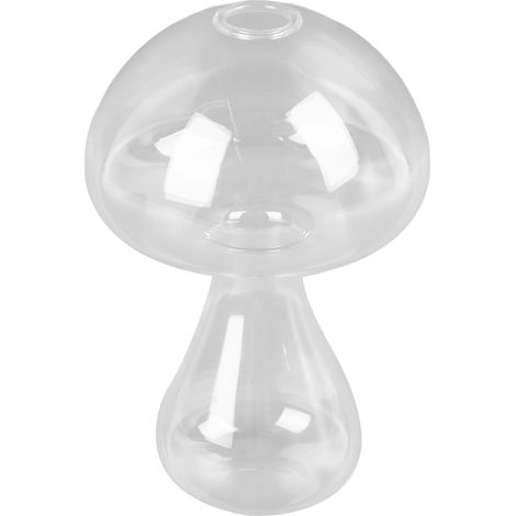 Joli Vase en verre en forme de champignon, Pot de fleur hydroponique transparent pour décoration de maison, ornement de bureau A