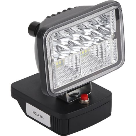 Lampe de travail LED portable extérieure, outil converti pour batterie lithium 18V Metabo, éclairage chantier (1/5)