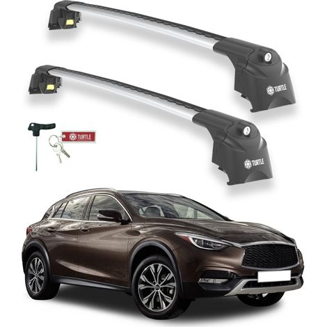 TURTLE kompatibel mit Infiniti Qx30 (H15) 2016-2019 Dachträger Air2 Grau (1/5)