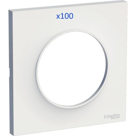 SCHNEIDER - S523702P - Odace Styl, lot de 100 plaques Blanc 1 poste