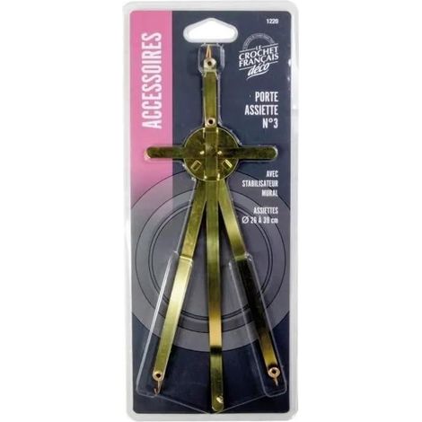 Gancio Francese Porta Piatto da Muro in Ottone Elegante