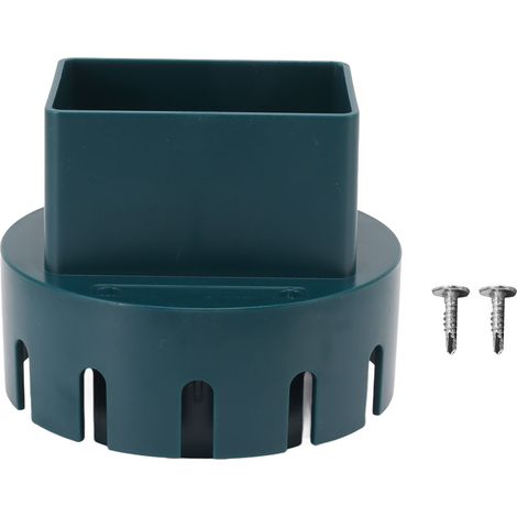 Adaptateur de descente de gouttière en plastique, adaptateur de remplacement, convertisseur de tuyau de descente avec vis, vert, S 2x3 pouces (1/5)