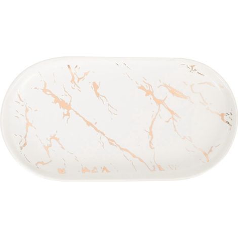 Aufbewahrungsschale mit Marmormuster für Bad und Schmuck – 19,5 x 10,8 cm – Grün (1/4)