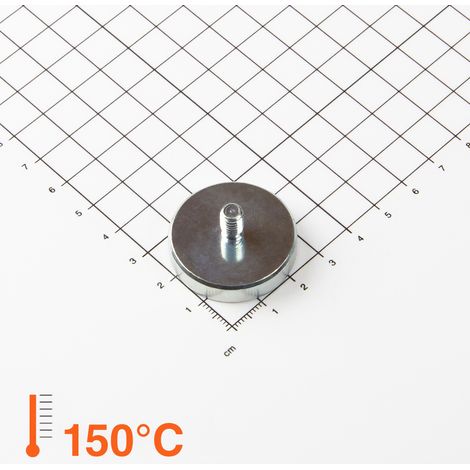 Magna-C Neodym Flachgreifer mit Gewindezapfen Ø32x7mm bis 150°C (1/4)