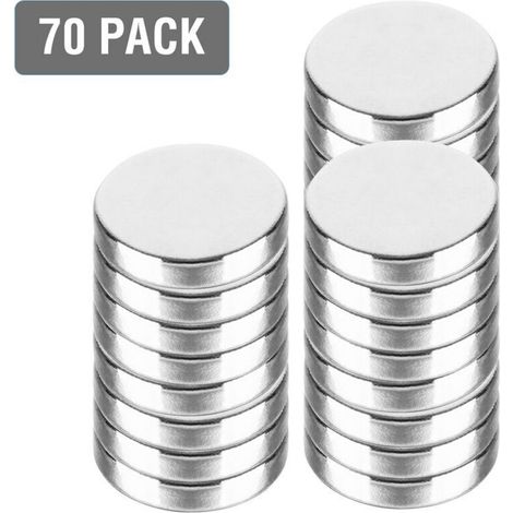 Hengda 70x aimants néodyme pour tableau magnétique Pin Stark Super N48 disques Ø10x2mm