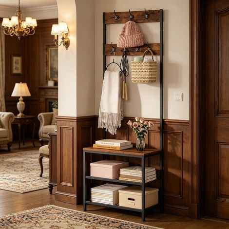 Organisateur de vêtements 3 en 1, cintre moderne, porte-manteau polyvalent pour entrée (cintre uniquement) (1/5)