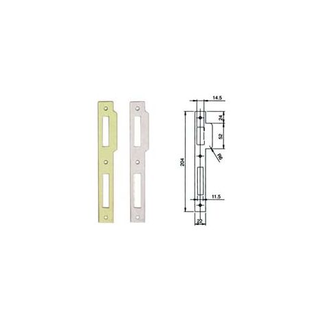 CONTROPIASTRA PIANA PER SERRATURE LEGNO SERIE 200N-221N- - in acciaio cromato (032013) - 10 pezzi ISEO