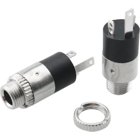 15 Pcs Prise stéréo Femelle 3,5 mm, connecteur 1/8" à Montage sur Panneau avec écrous de Blocage Prise Audio Casque 3,5 mm (1/4)