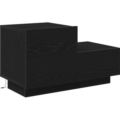 Maison Exclusive - Nachttisch Schwarz Eichen-Optik 70 x 36 x 40,5