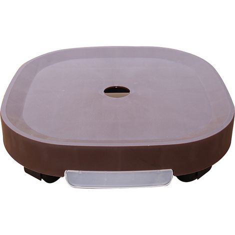 Soucoupe ronde à roulettes pour plantes, plateau mobile pour pots de fleurs, bac de récupération d'eau, noire