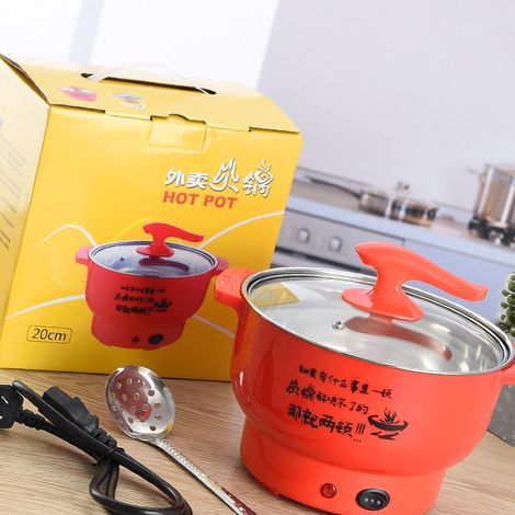 Marmite électrique multifonctionnelle, marmite électrique en acier inoxydable, petit appareil électroménager, ingrédients pour fondue à emporter, produit cadeau de supermarché, texte aléatoire, couleu (1/5)