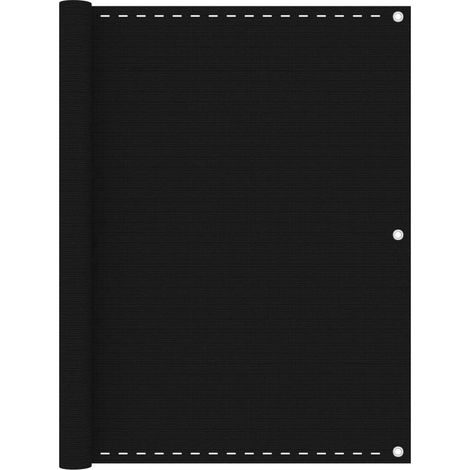 Brise Vue Écran de balcon Pour Jardin, Balcon, Terrasse Noir 120x400 cm PEHD 14357 (1/5)