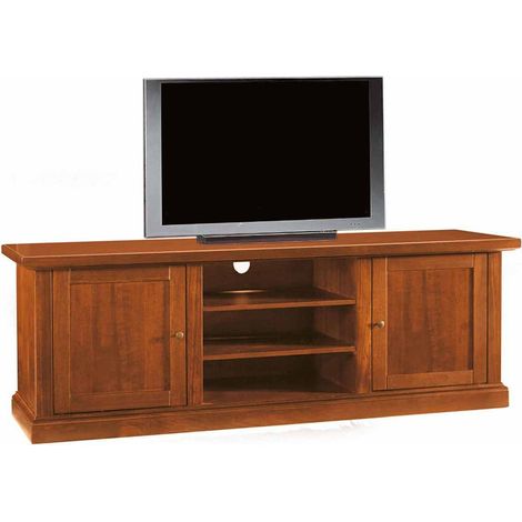 Porta TV Basso Classico 2 Ante Vano Giorno Noce