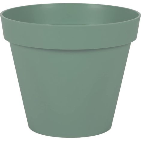 Pot de Fleur Rond Toscane Ø 25 cm - Volume 6 L - Ø 25 x H.21 cm - Taupe (1/3)