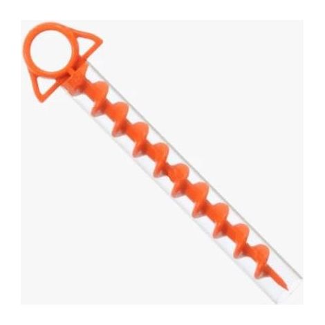 picchetti per tenda in plastica arancione, design a sardina, con 4 tubi in plastica, lunghezza 29 cm, anticorrosione, per prato, tende da sole, spiaggia, teloni, campeggio (1/5)