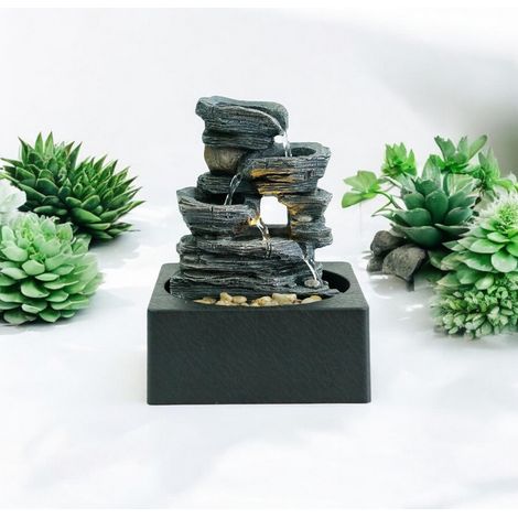 Table-Top Water Fountain - L18 x W18 x H24 cm