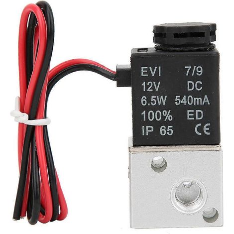 Direktwirkendes Magnetventil für Wasser, Luft und Öl, 2-Wege-Ausführung, Gehäuse aus Aluminiumlegierung, G1/8 Zoll (12 V DC)