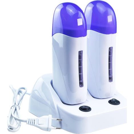 Mini chauffe-cire dépilatoire, chauffe-cire portable à cartouche roll-on, chauffe-cire roll-on double cartouche, appareil d'épilation pour une peau magnifique (1/5)
