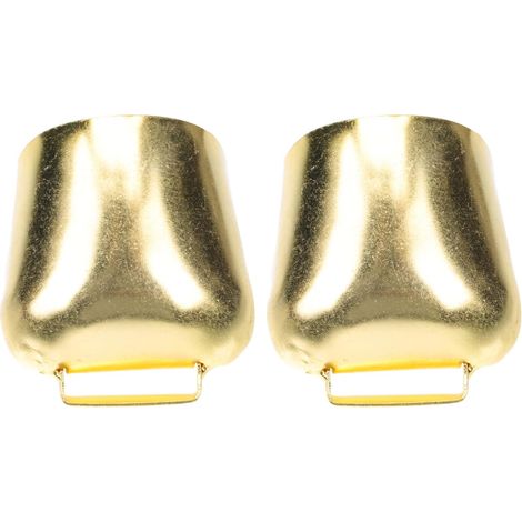 Clochette D’élevage Rétro en Fer, Lot de 2 Pièces pour Bovins  Or, Très Légère et Résistante à Déformation, Sonorité Forte et Douce, Accessoire de Pâturage (1/5)