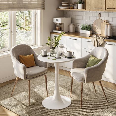 Mesa de comedor Carl, Blanco, 60 x 60 cm, Vicco (1/5)
