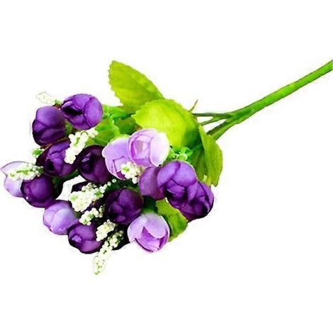 Présentoir en forme d'étoile, décoration florale pratique, roses artificielles multicolores pour la Saint-Valentinviolet (1/5)