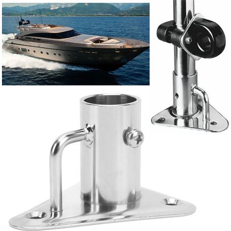 Stützhülse aus seewasserbeständigem Edelstahl 316 für Schiffsgeländer, Fahnenmasten und Sockel mit 1-Zoll-Stützlöchern (2946SA). (1/5)