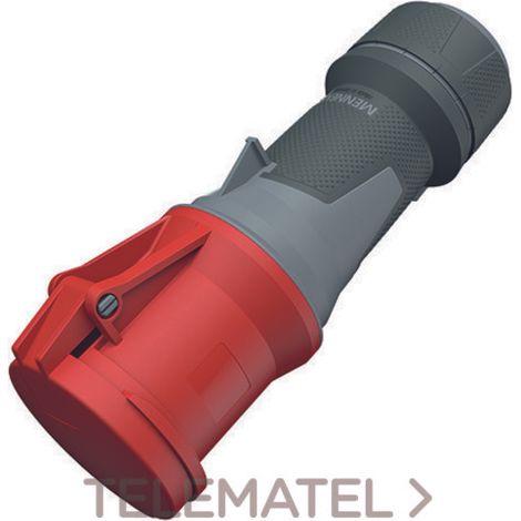 Conector rojo duradero Mennekes PowerTOP Xtra 63A
