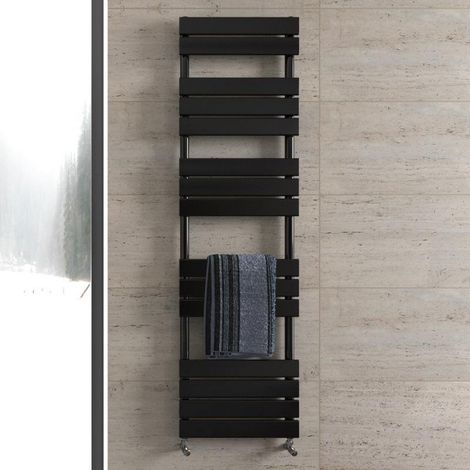 Biubiubath Flat Panel Towel Rail Radiator 1600x450mm Black (1/4)