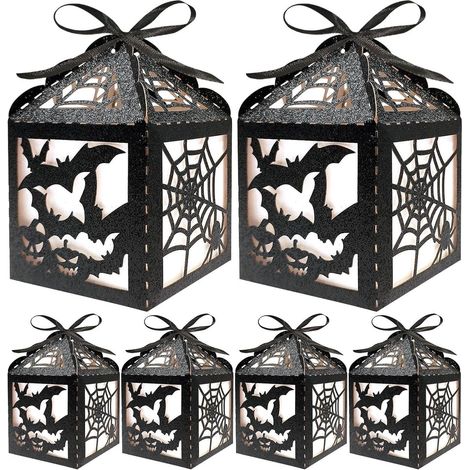 Boîtes à d'Halloween - Fournitures de Fête Effrayante Décorations Boîte à Bonbons Halloween - pour Snacks Chocolats Table Cuisine Bureau Cheminée Bar Entrée Salle de (1/5)