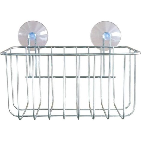 Panier de Douche Ventouse "Filaire Basic" 22cm Chrome (1/3)