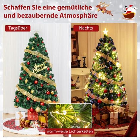 Fibre optique colorée pour une ambiance festive, sapin de Noël artificiel 150 cm pour maison, bureau ou hôtel (1/5)